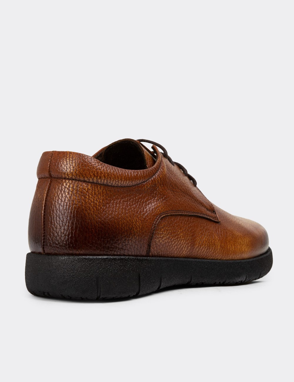 Tan Leather Lace-up Shoes - 01934MTBAC02