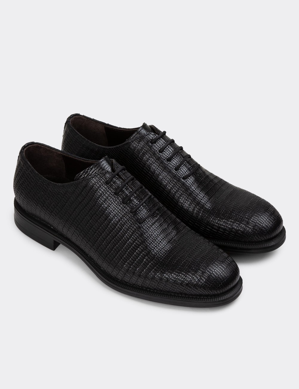Black Leather Classic Shoes - 01830MSYHC06