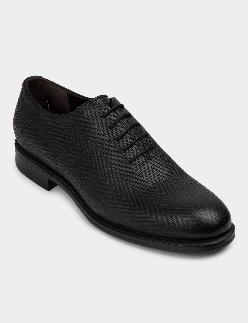 Black Leather Classic Shoes - 01830MSYHC04
