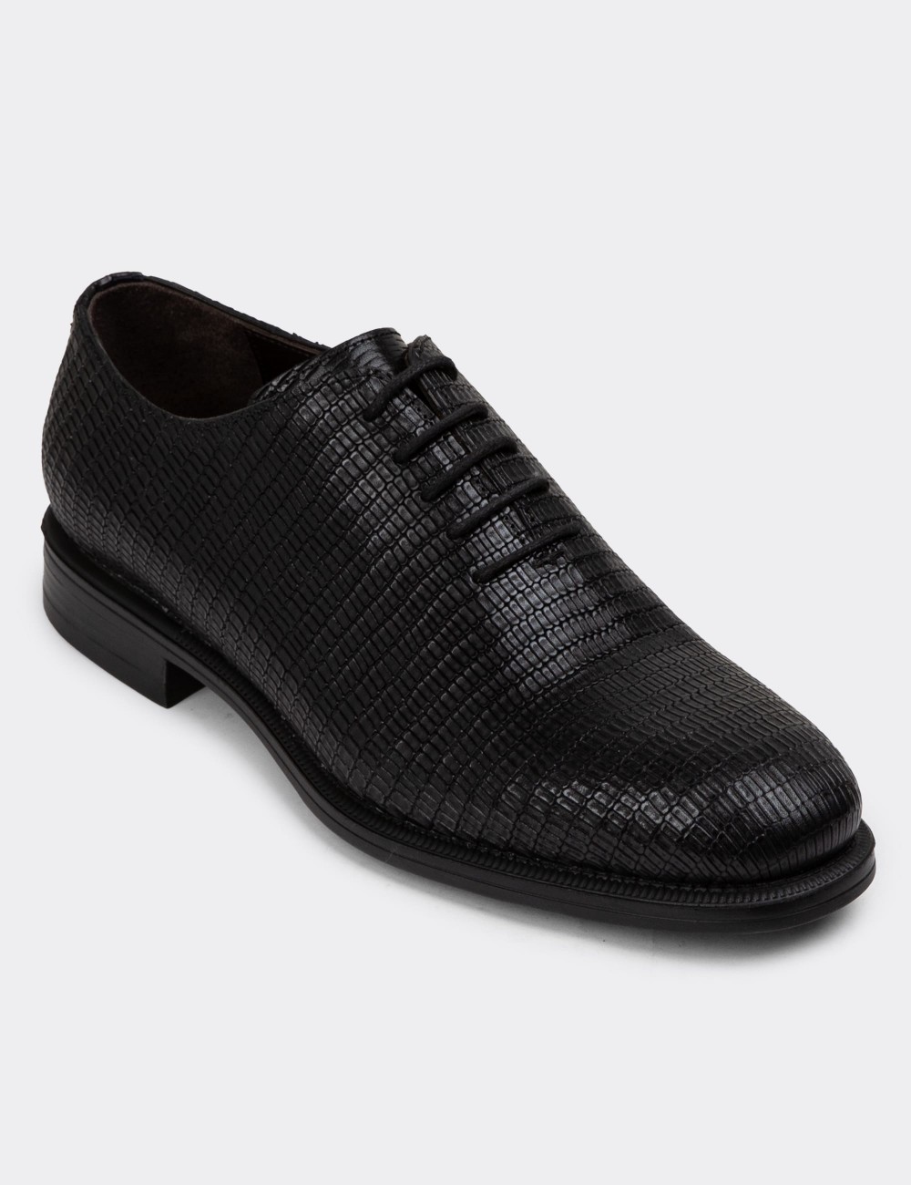 Black Leather Classic Shoes - 01830MSYHC06