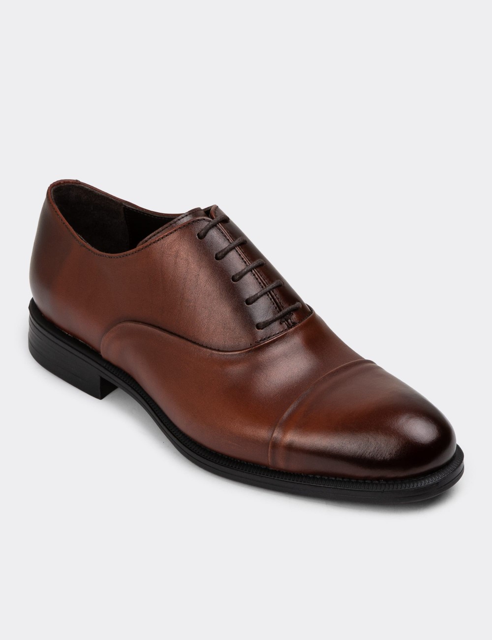 Copper Leather Classic Shoes - 01026MBKRC01