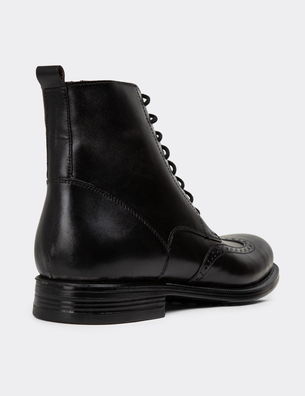 Anthracite Leather Boots - 01973MANTC01