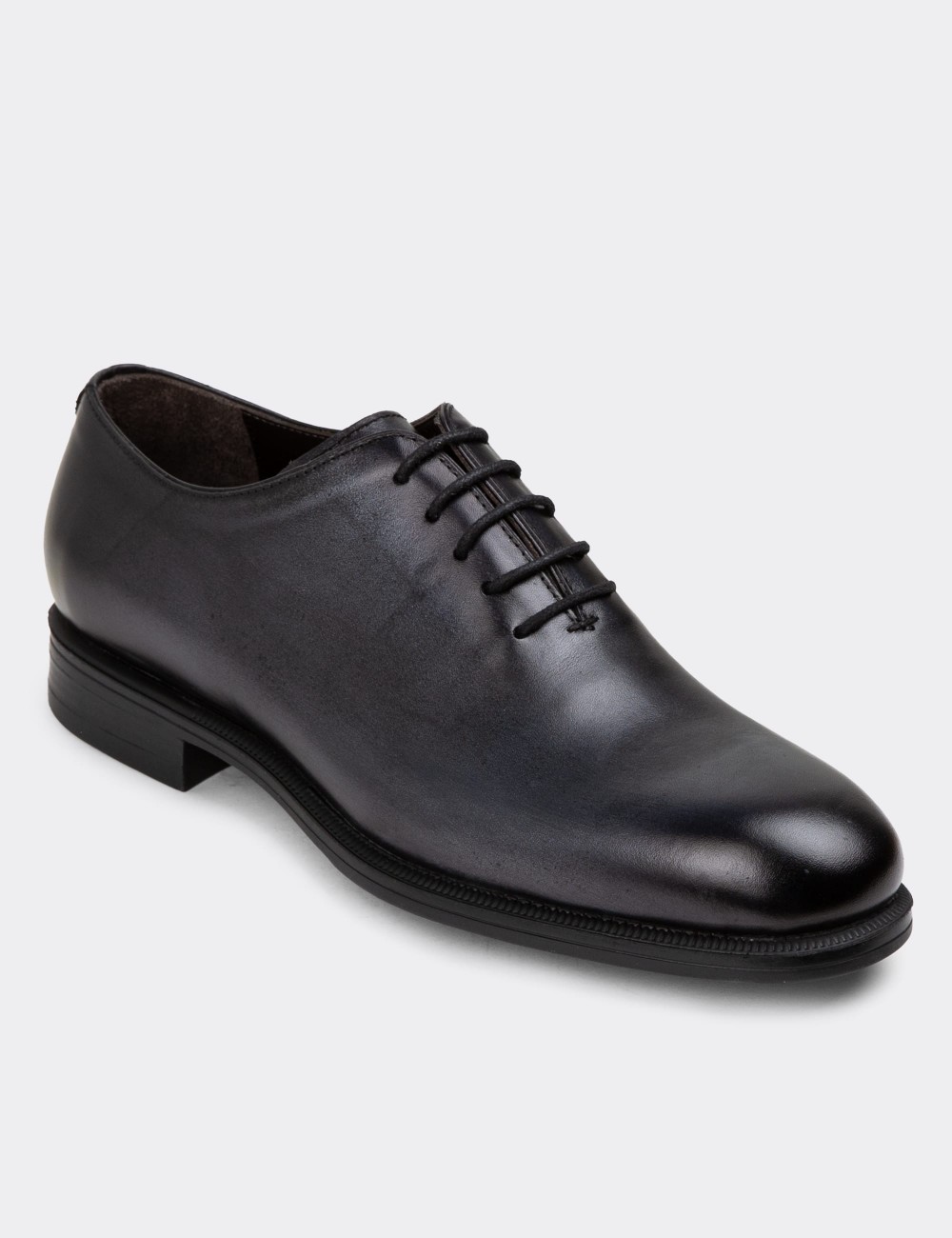 Anthracite Leather Classic Shoes - 01830MANTC01