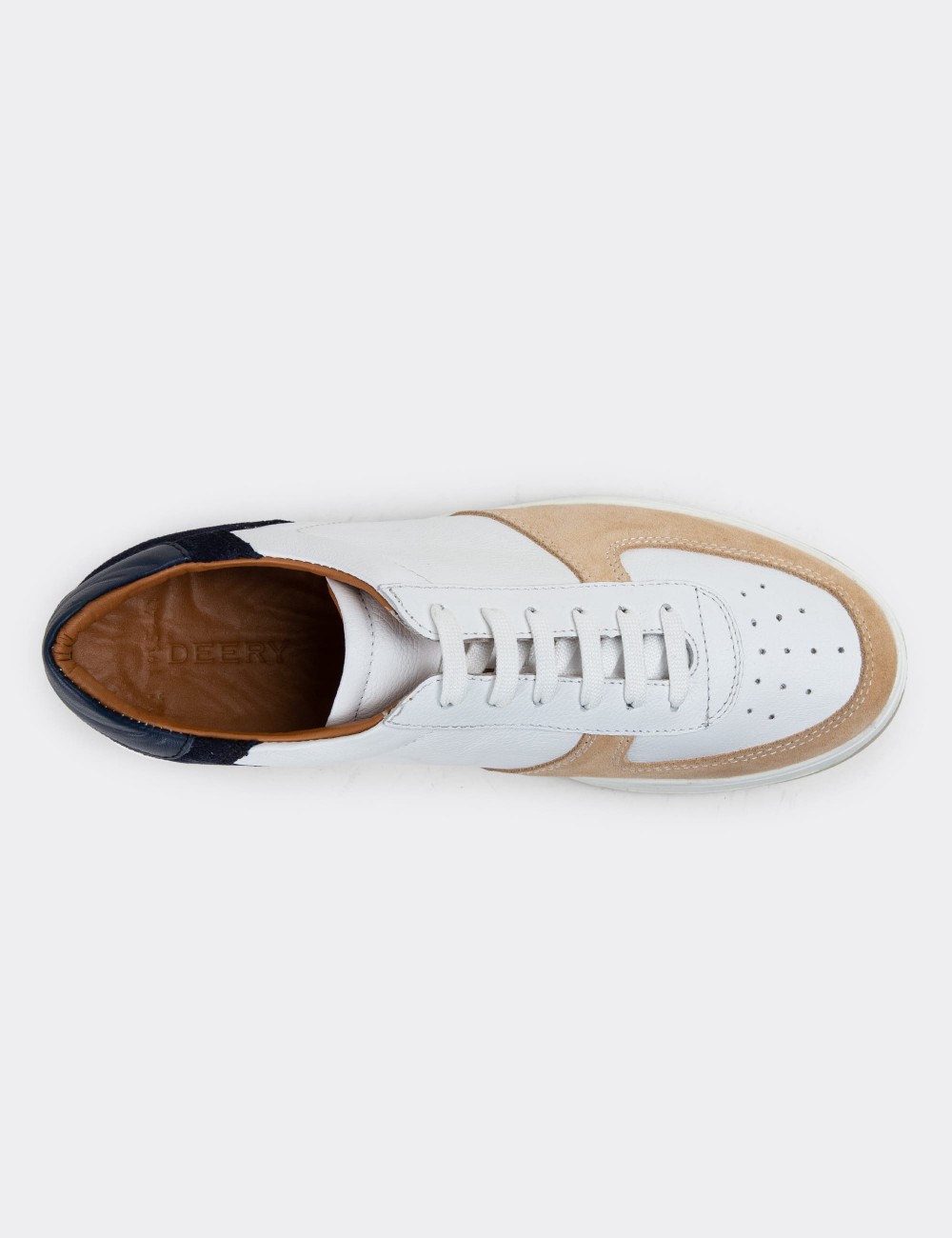 Sandstone Leather Sneakers - 01965MVZNE03