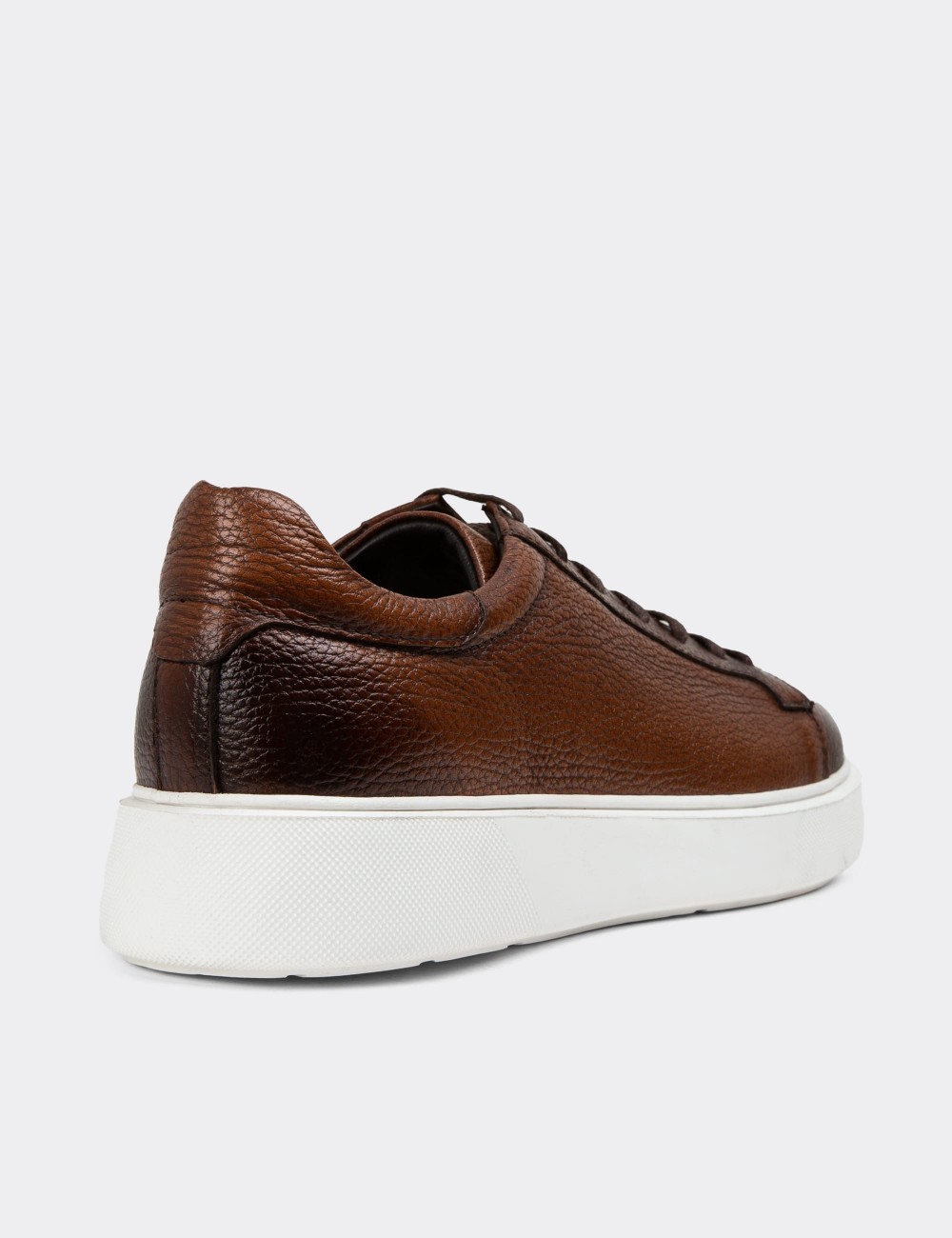 Tan Leather Sneakers - 01954MTBAE01