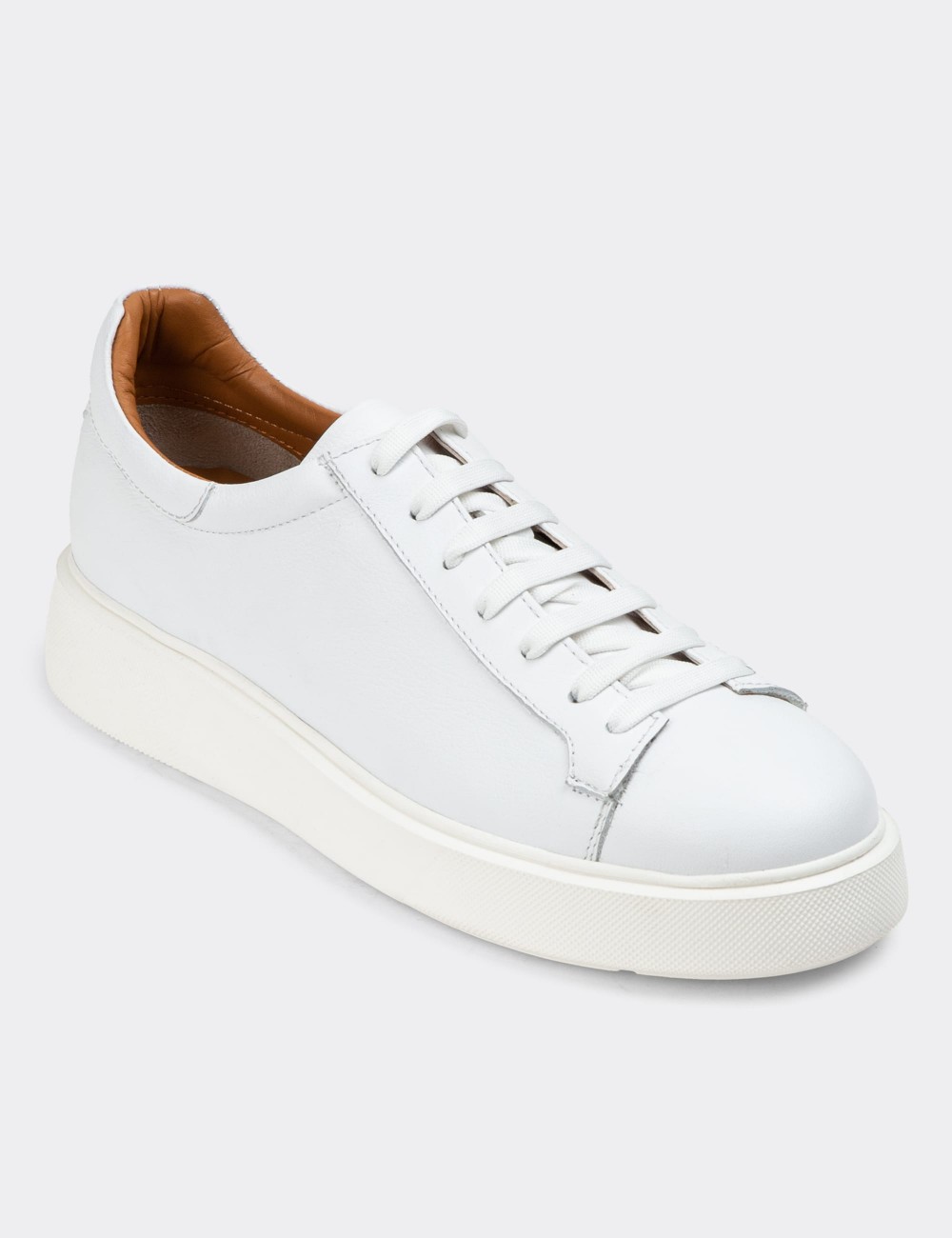 White Leather Sneakers - 01954MBYZE01