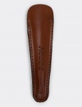 Tan Leather Shoehorn with Stainless Steel
