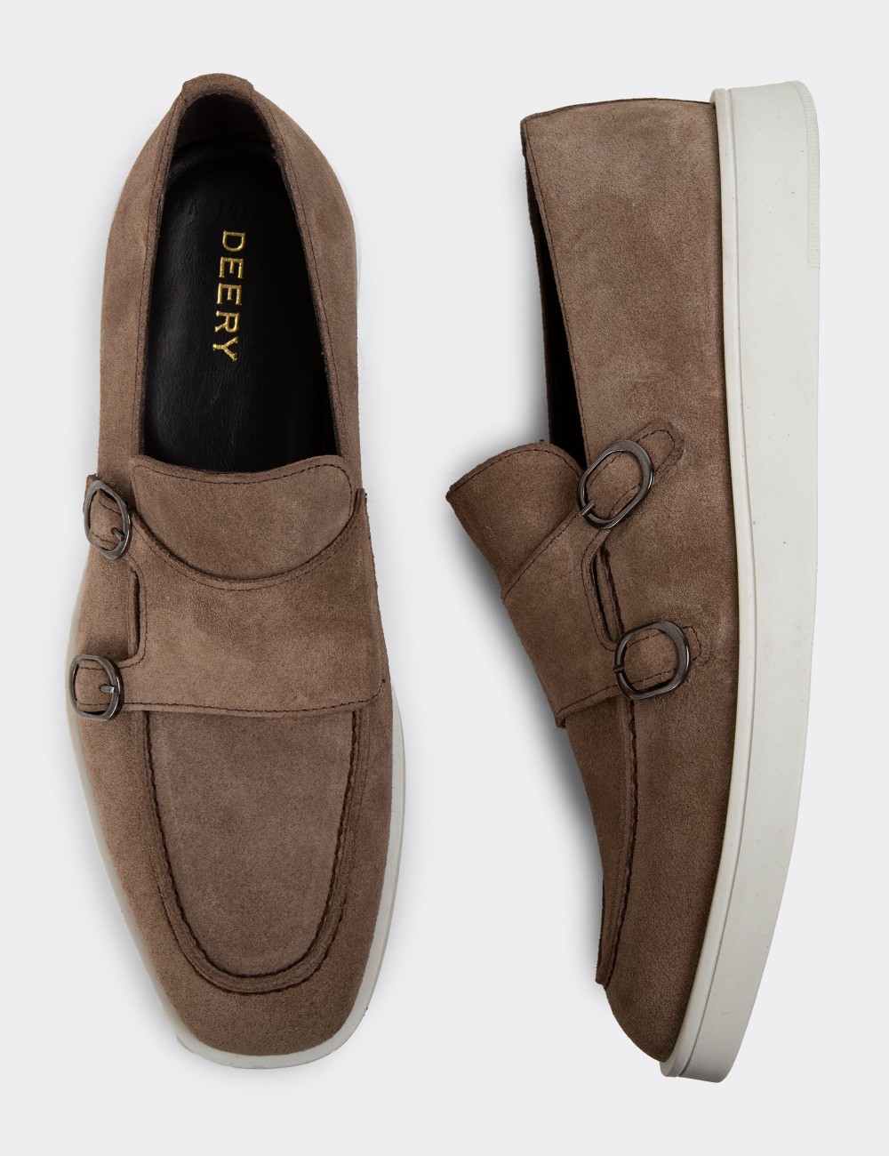 Sandstone Suede Leather Loafers - 01966MVZNC01