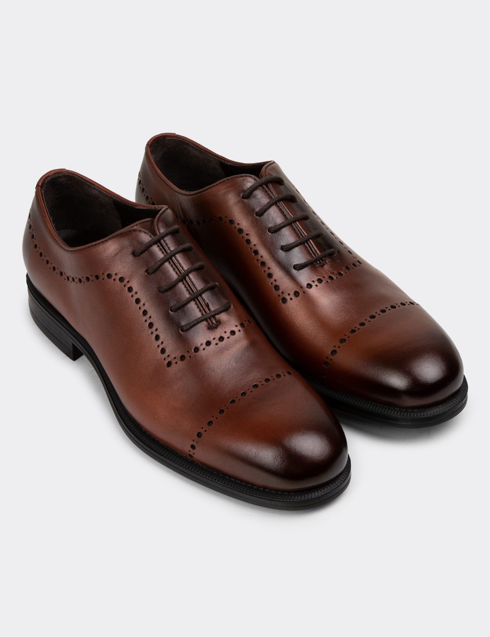 Copper Leather Classic Shoes - 00491MBKRC01