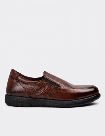 Copper Leather Loafers - 01946MBKRC01