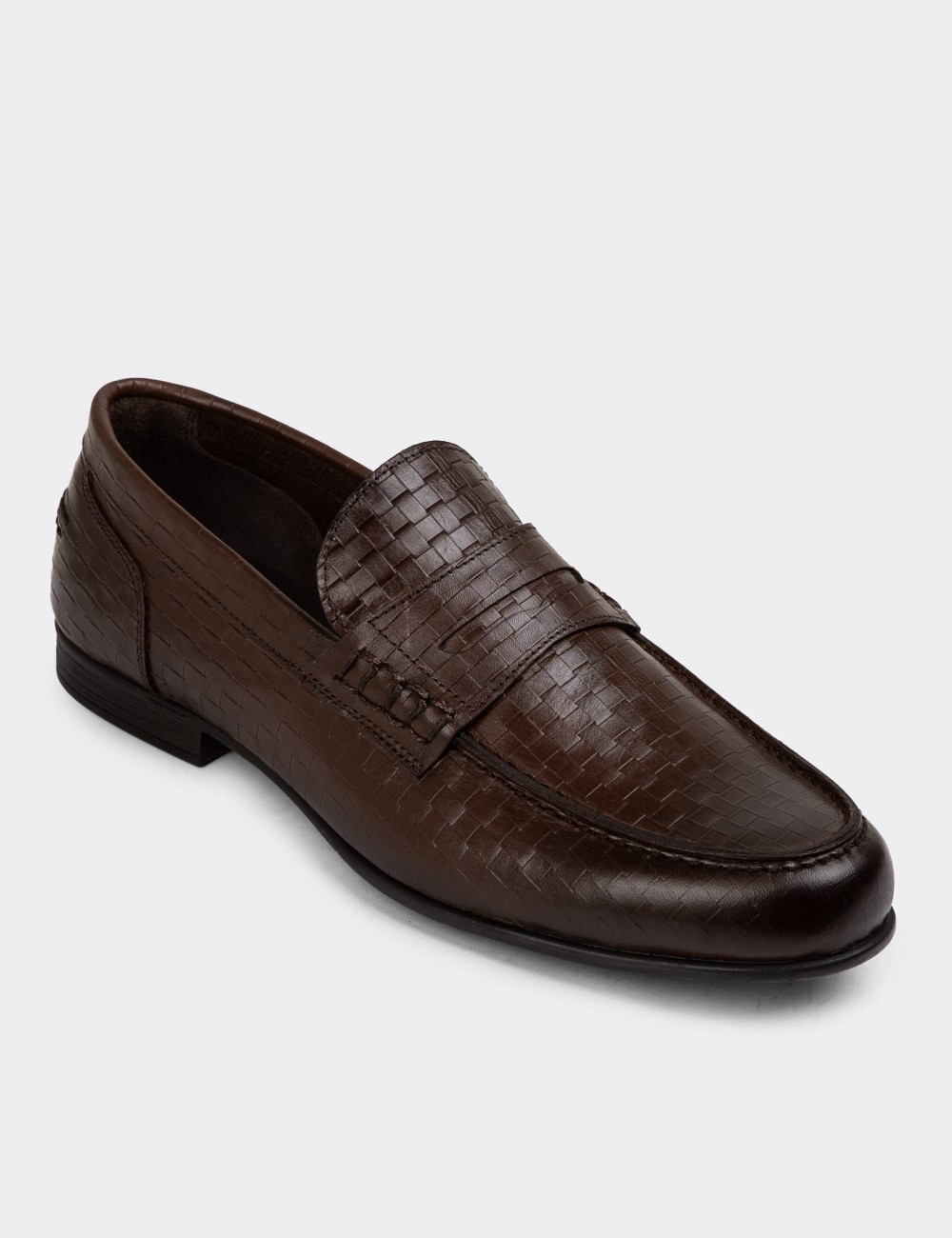 Brown Leather Loafers - 01978MKHVC01