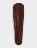 Brown Leather Shoehorn with Stainless Steel