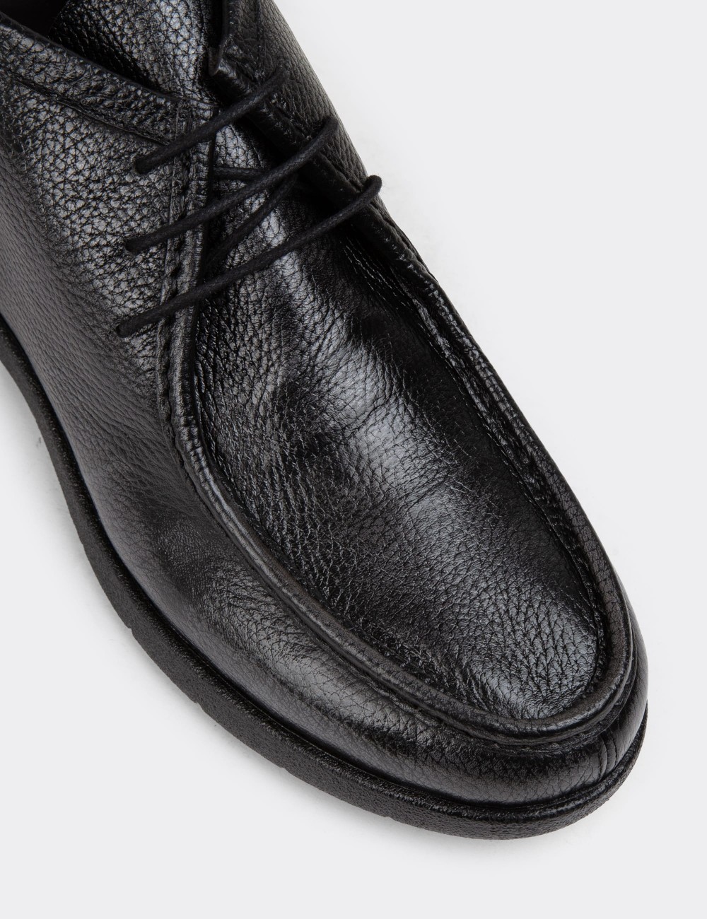 Anthracite Leather Boots - 01972MANTC01