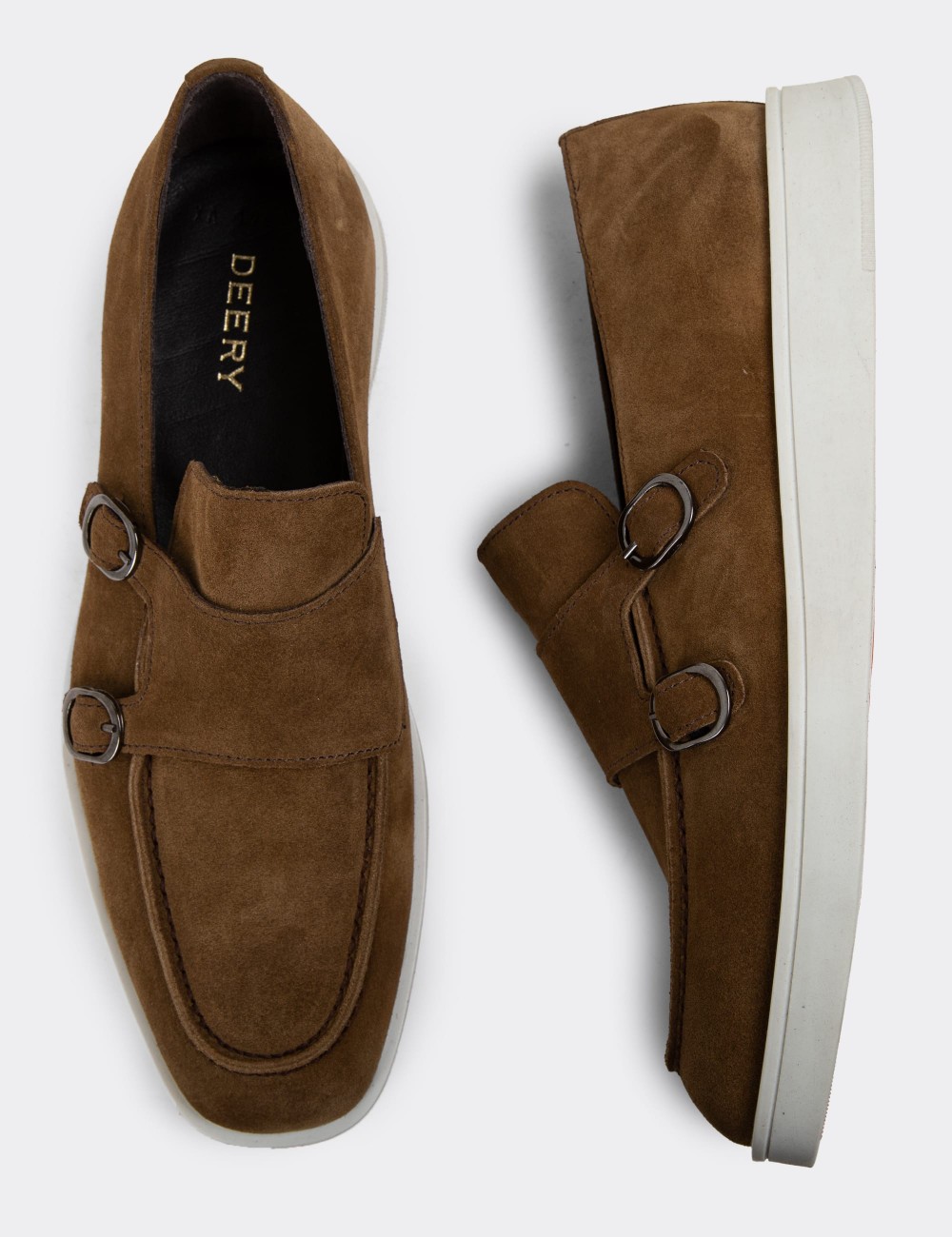 Tan Suede Leather Loafers - 01966MTBAC01