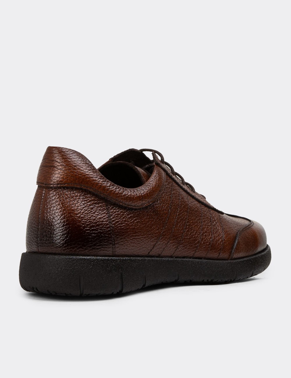 Brown Leather Lace-up Shoes - 01950MKHVC01