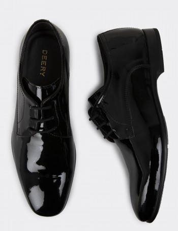 Black Patent Classic Shoes - 00479MSYHC05