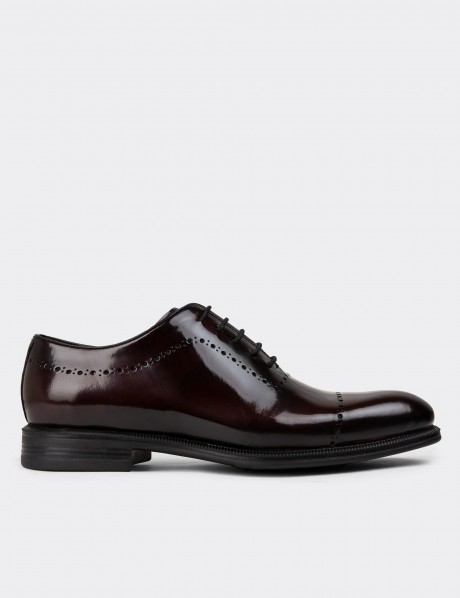 Burgundy Leather Classic Shoes