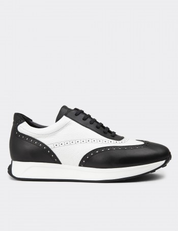 White Leather Sneakers - 00750MBYZE01