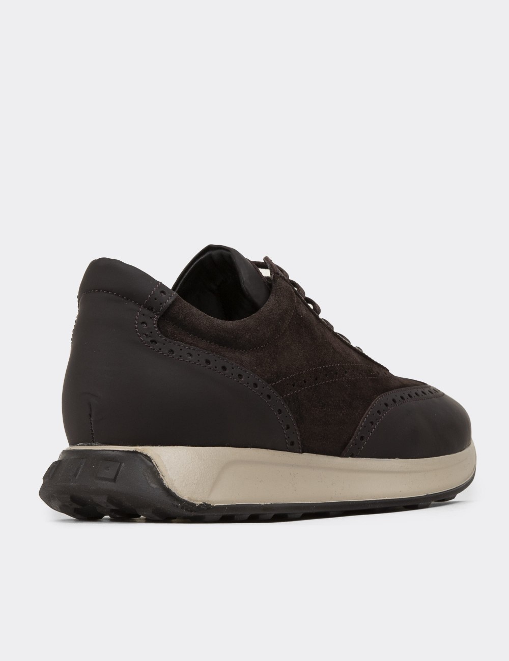 Brown Suede Leather Sneakers - 00750MKHVE06