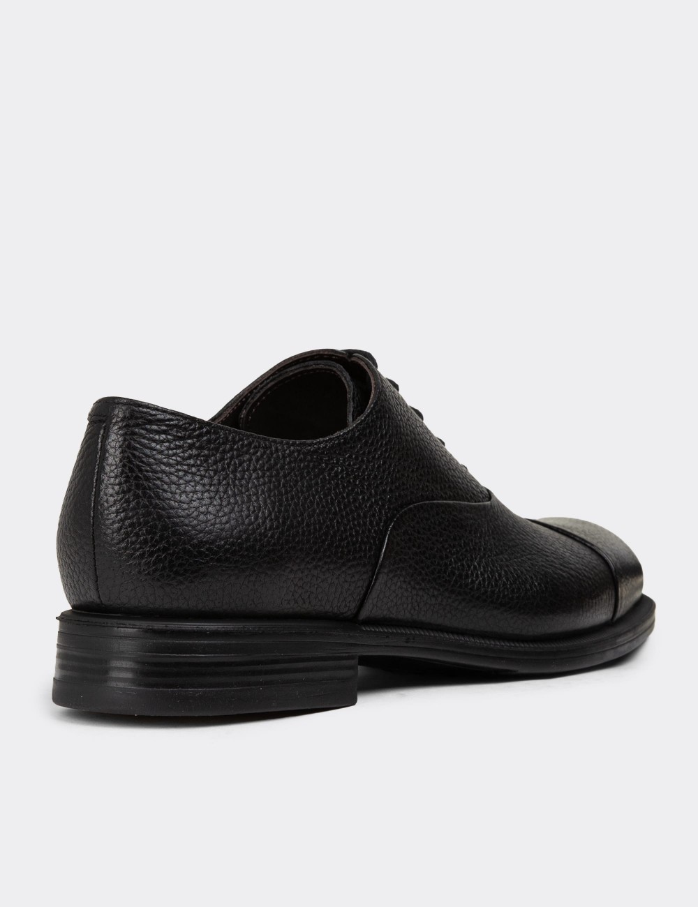 Black Leather Classic Shoes - 01026MSYHC08