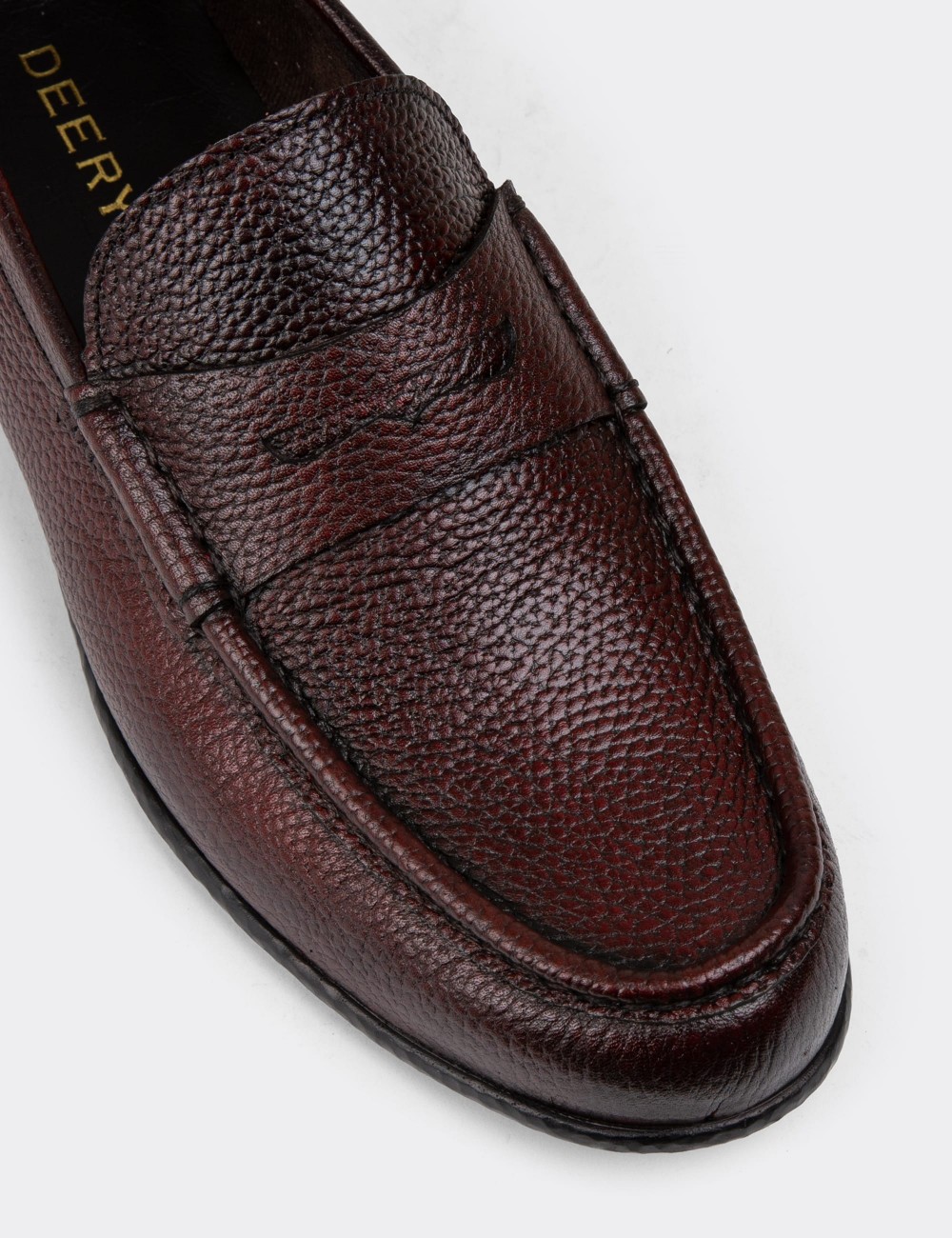 Burgundy Leather Loafers - 01510MBRDC01