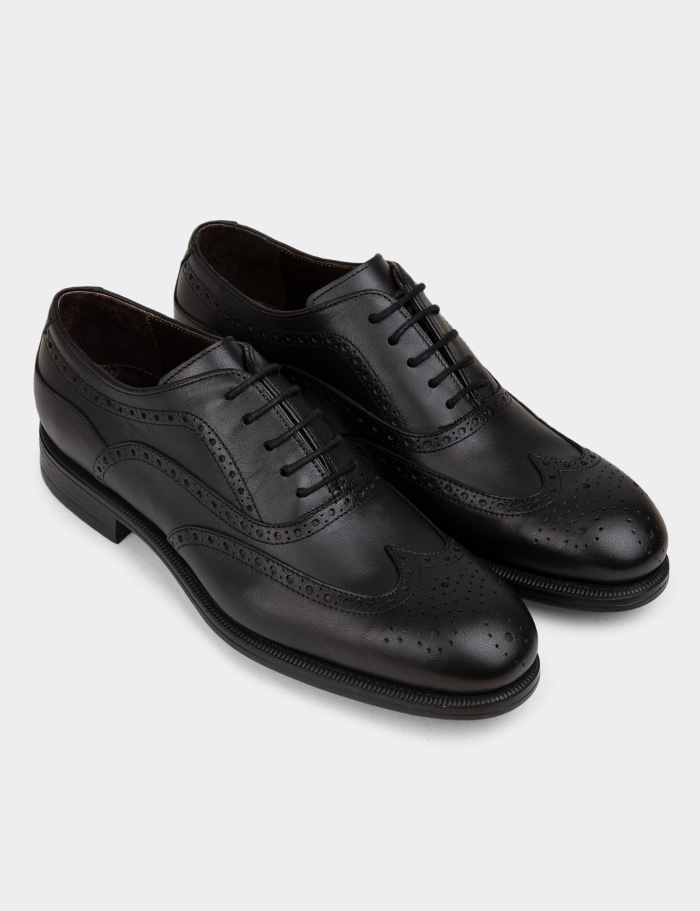 Black Leather Classic Shoes - 01511MSYHC03