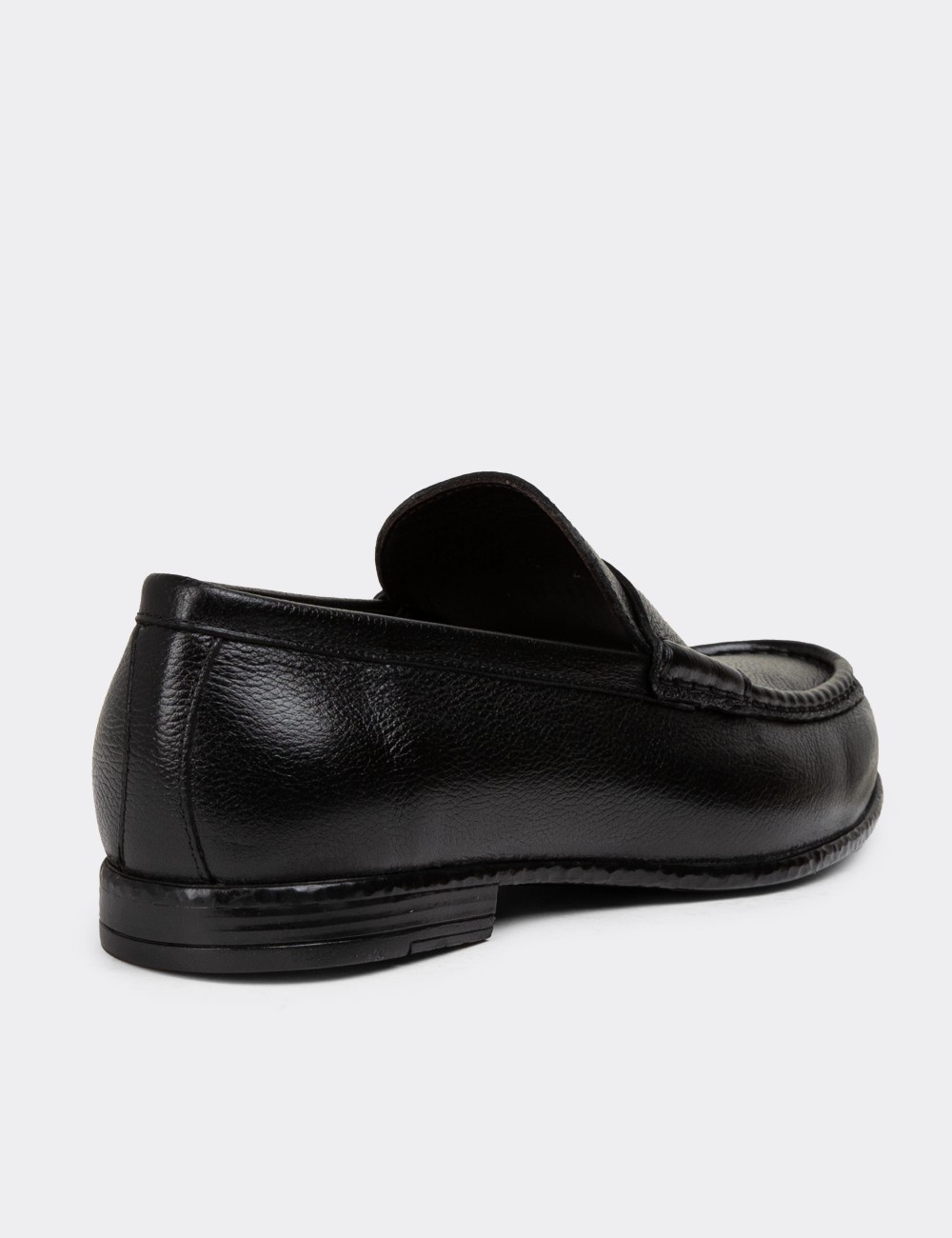 Black Leather Loafers - 01510MSYHC03