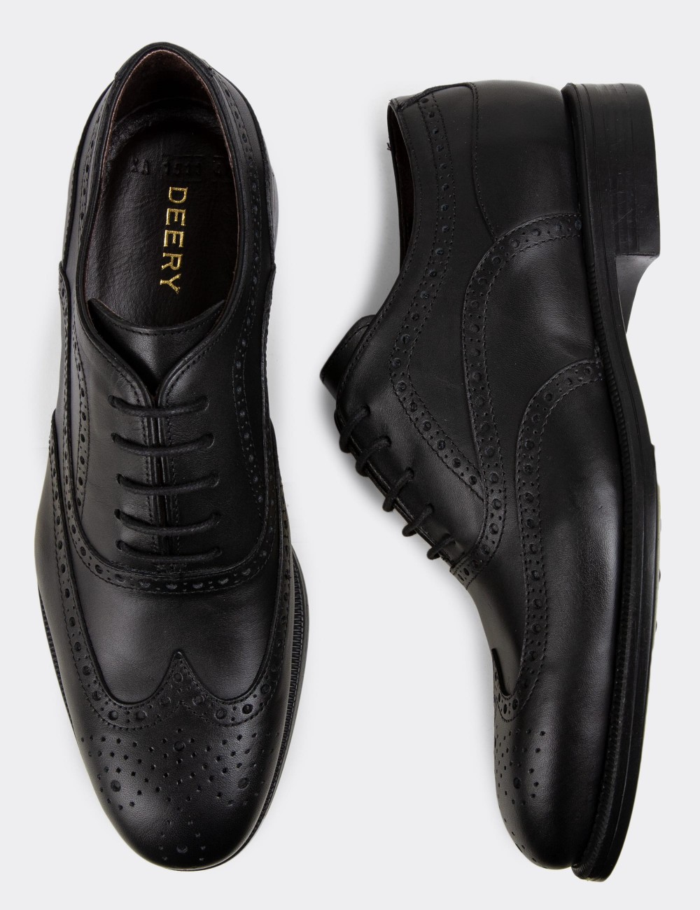 Black Leather Classic Shoes - 01511MSYHC03