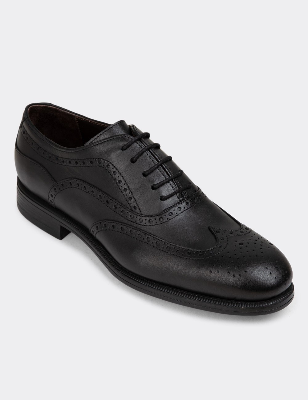 Black Leather Classic Shoes - 01511MSYHC03