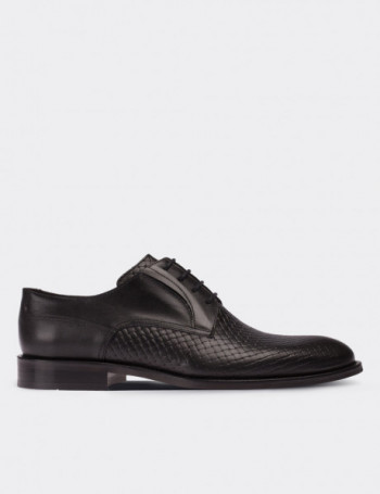 Black  Leather Classic Shoes - 01294MSYHM01