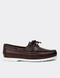 Brown Leather Marine Shoes