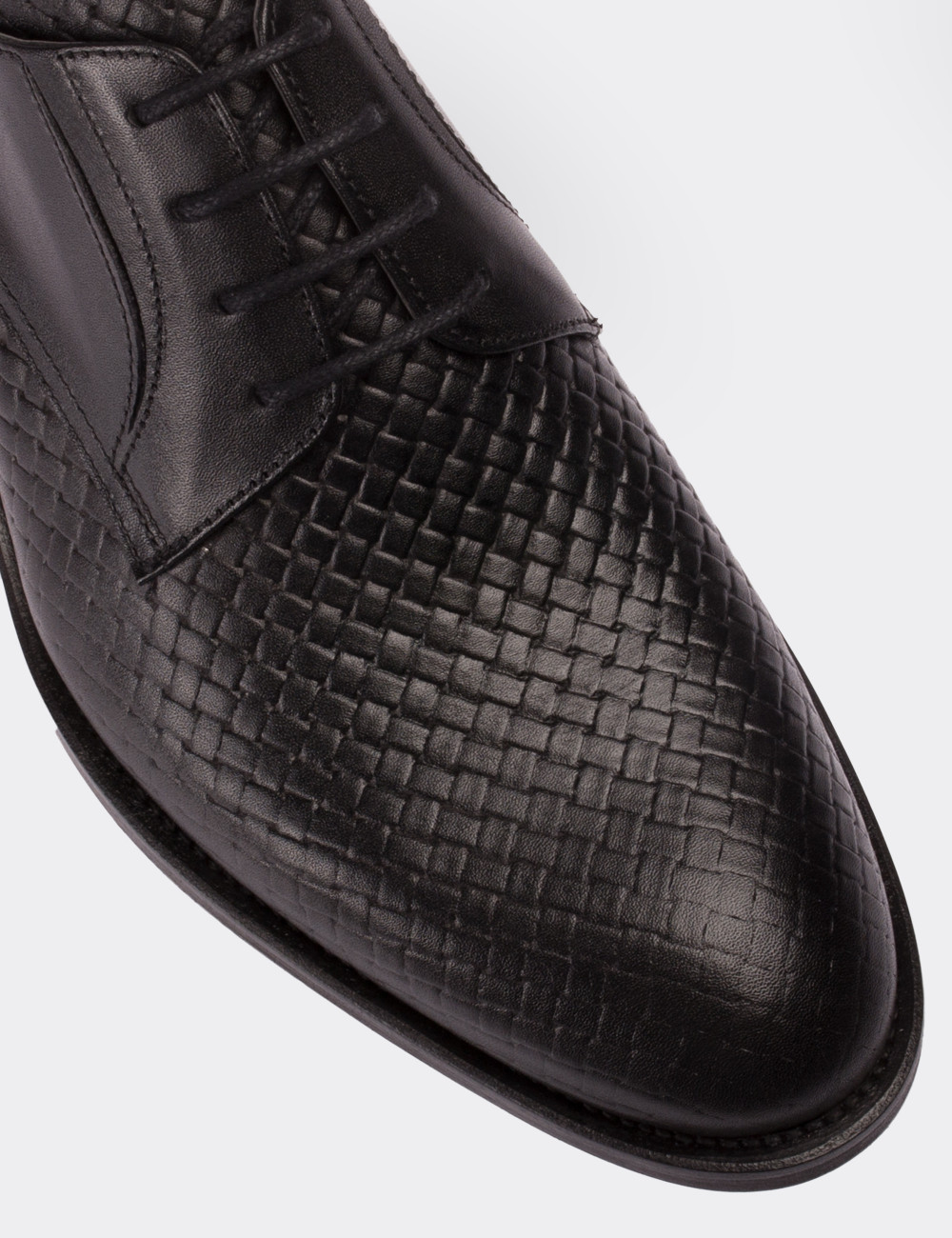 Black  Leather Classic Shoes - 01294MSYHM01