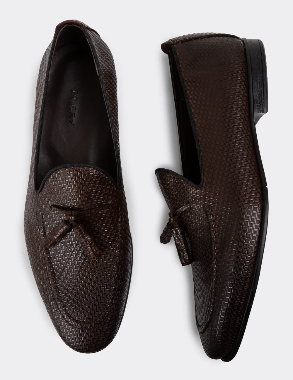 Brown Leather Loafers - 01701MKHVC28