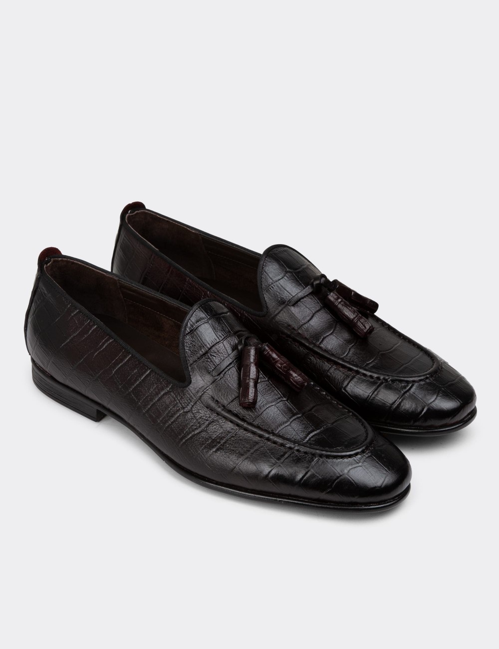 Brown Leather Loafers - 01701MKHVC32