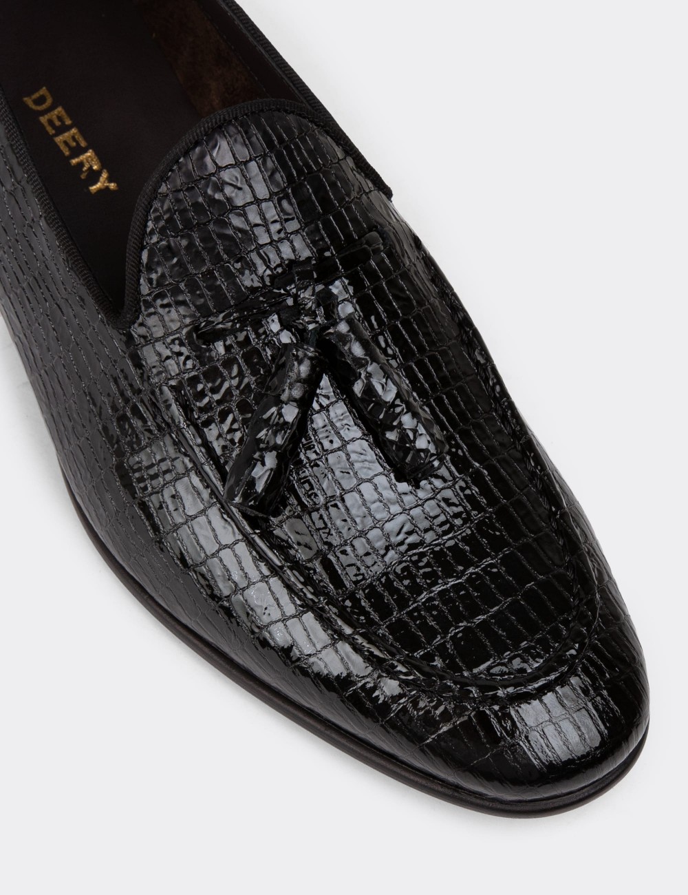 Black Patent Leather Loafers - 01701MSYHC50