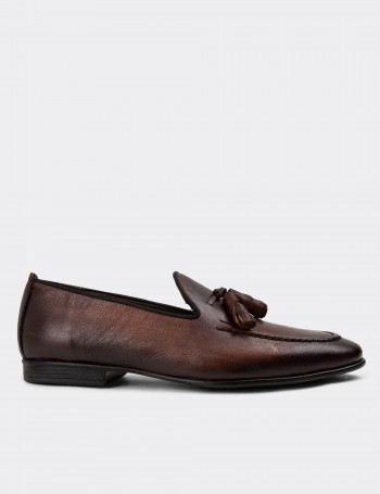 Tan Leather Loafers - 01701MTBAC19