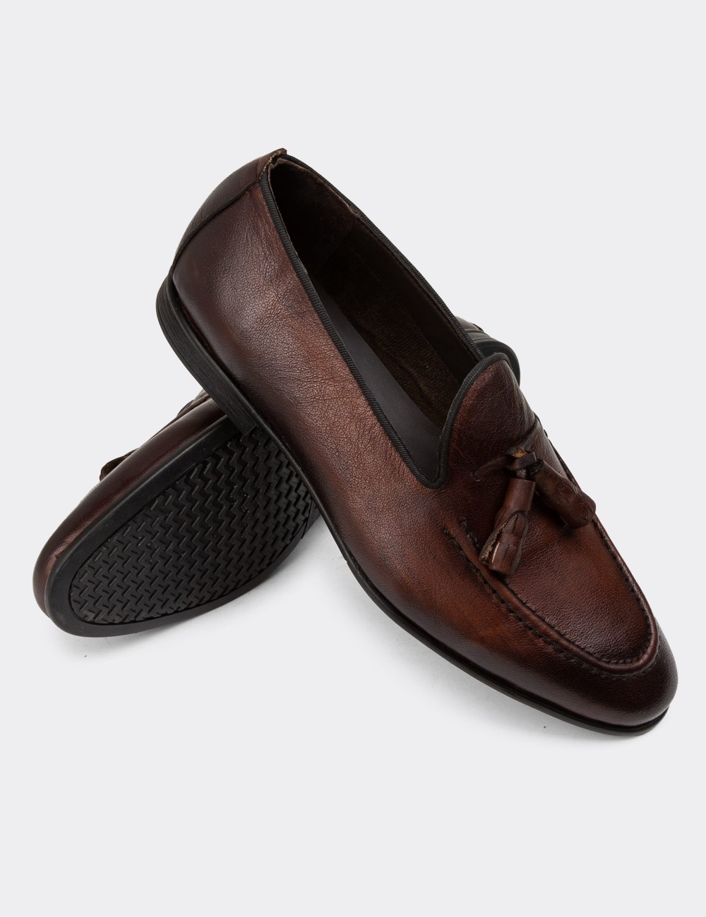 Tan Leather Loafers - 01701MTBAC19