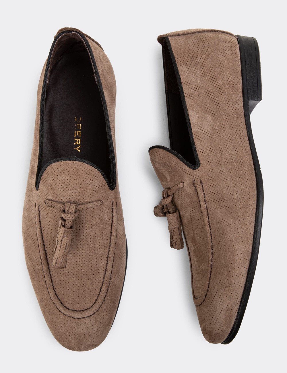 Sandstone Nubuck Calfskin Loafers - 01701MVZNC05