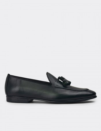 Green Leather Loafers