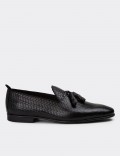 Black Leather Loafers