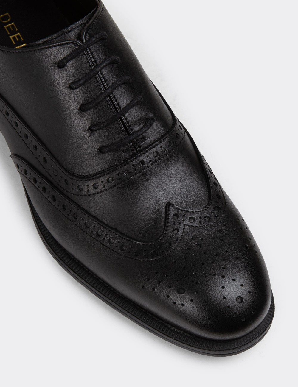Black Leather Classic Shoes - 01785MSYHC01