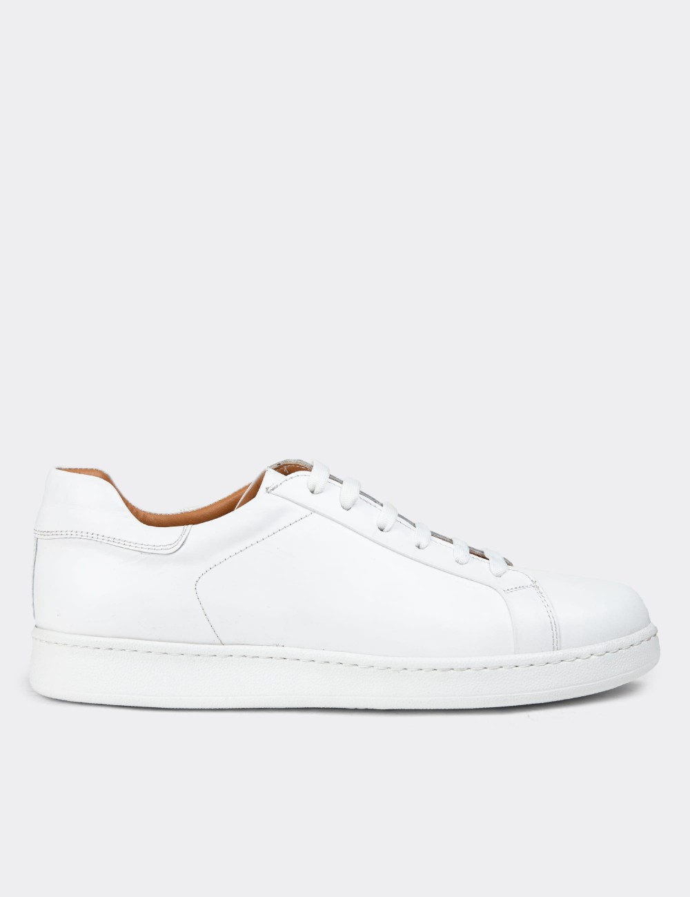 White Leather Sneakers - 01829MBYZC14