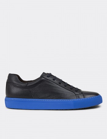 Black Leather Sneakers - 01829MSYHC10