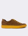 Tan Suede Leather Sneakers