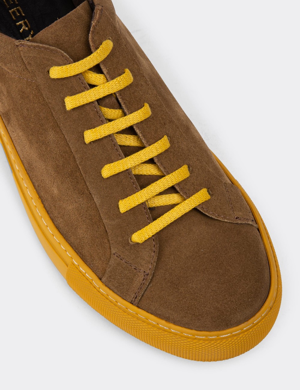 Tan Suede Leather Sneakers - 01829MTBAC04