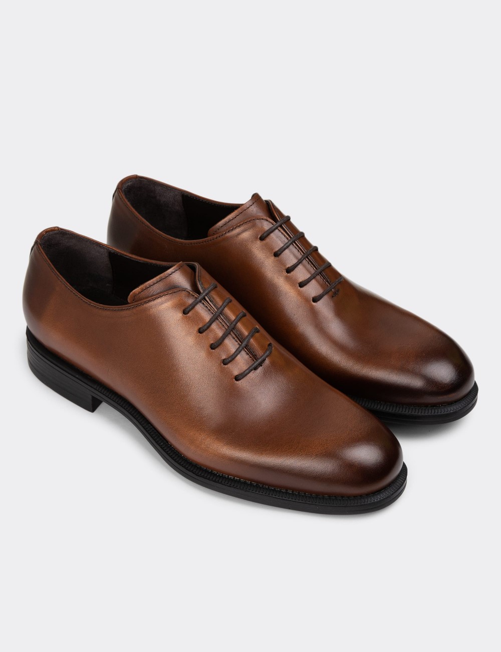 Copper Leather Classic Shoes - 01830MBKRC01