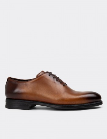 Tan Leather Classic Shoes - 01830MTBAC02