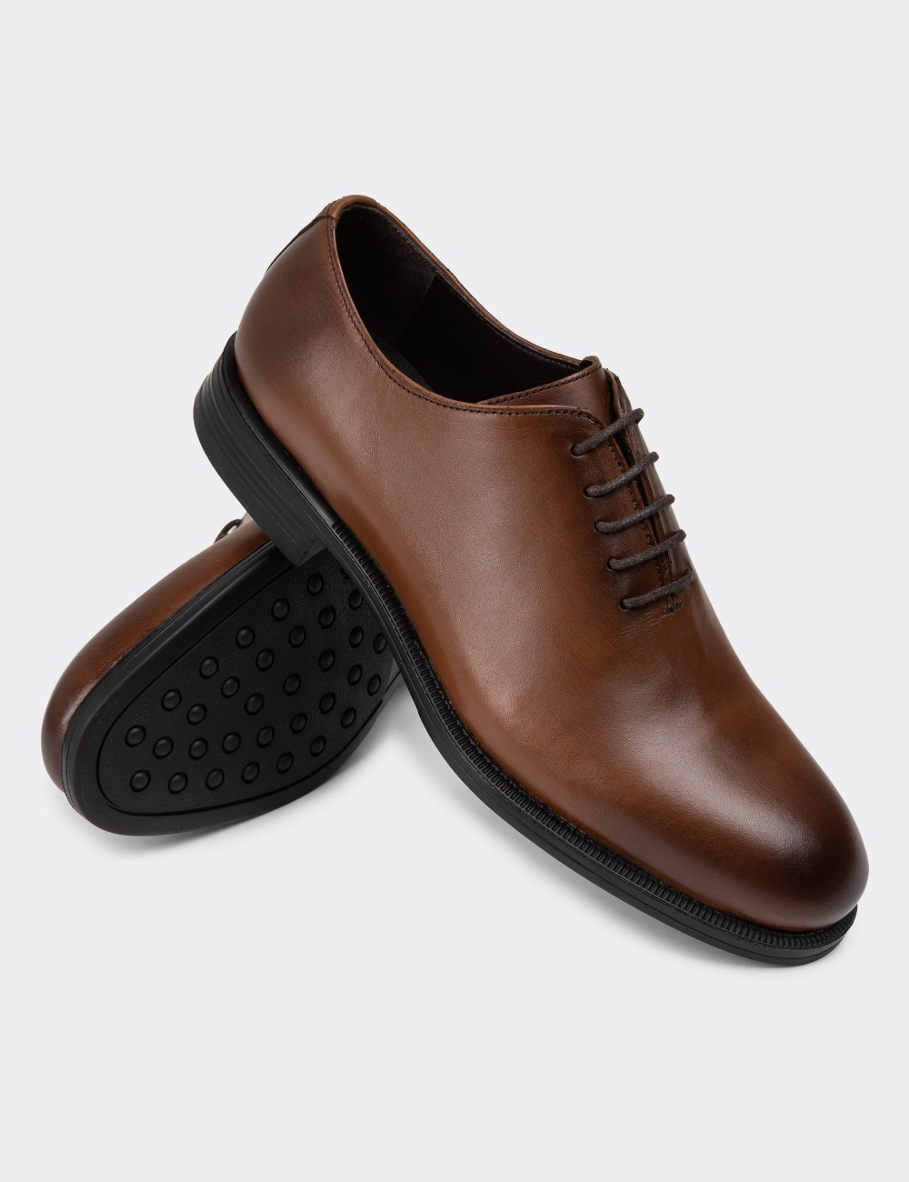 Brown Leather Classic Shoes - 01830MKHVC01