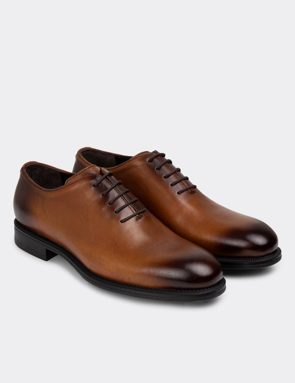 Tan Leather Classic Shoes - 01830MTBAC02