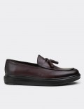 Burgundy Leather Comfort Loafers